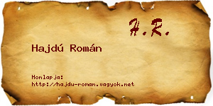 Hajdú Román névjegykártya