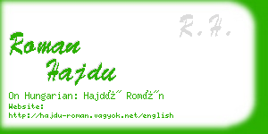 roman hajdu business card